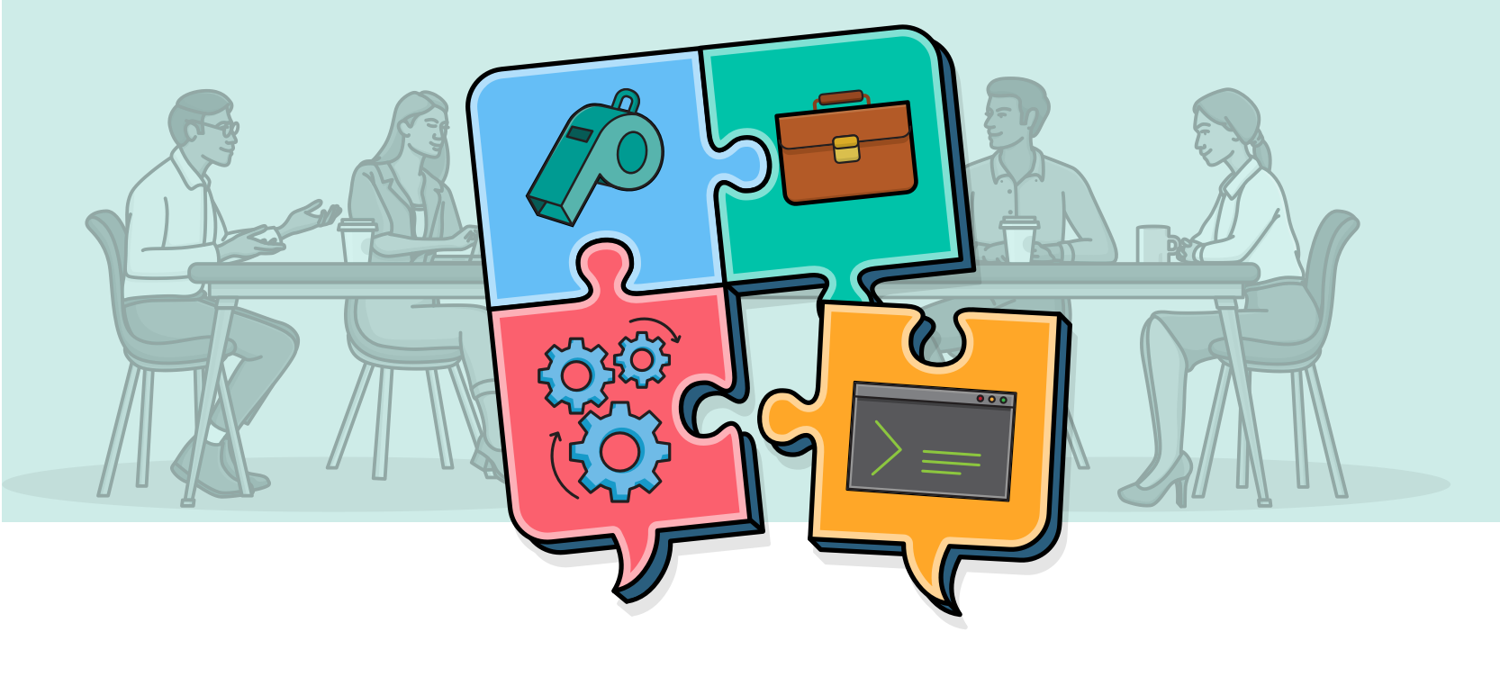 A team working well together